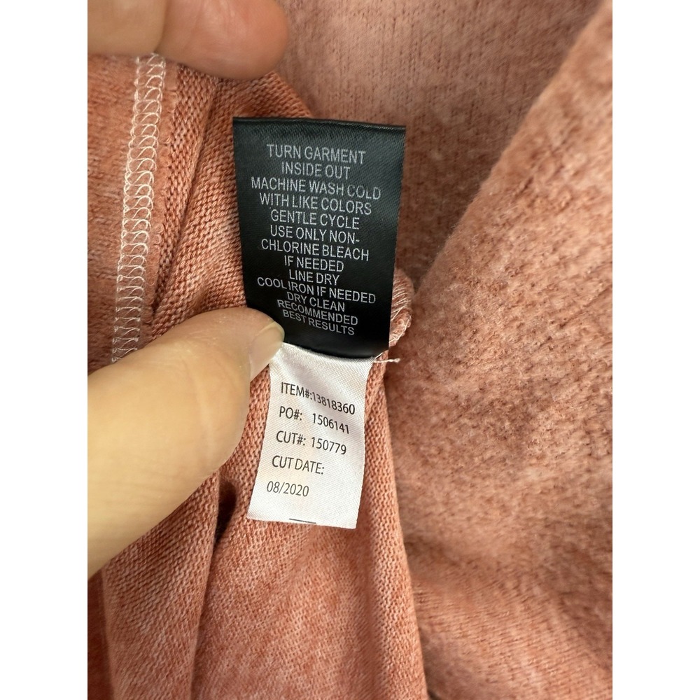 Torrid Super Soft Plush Ombré Cowl Neck Top Sweater Size 3 (3X) Light Pink Coral - Picture 5 of 6
